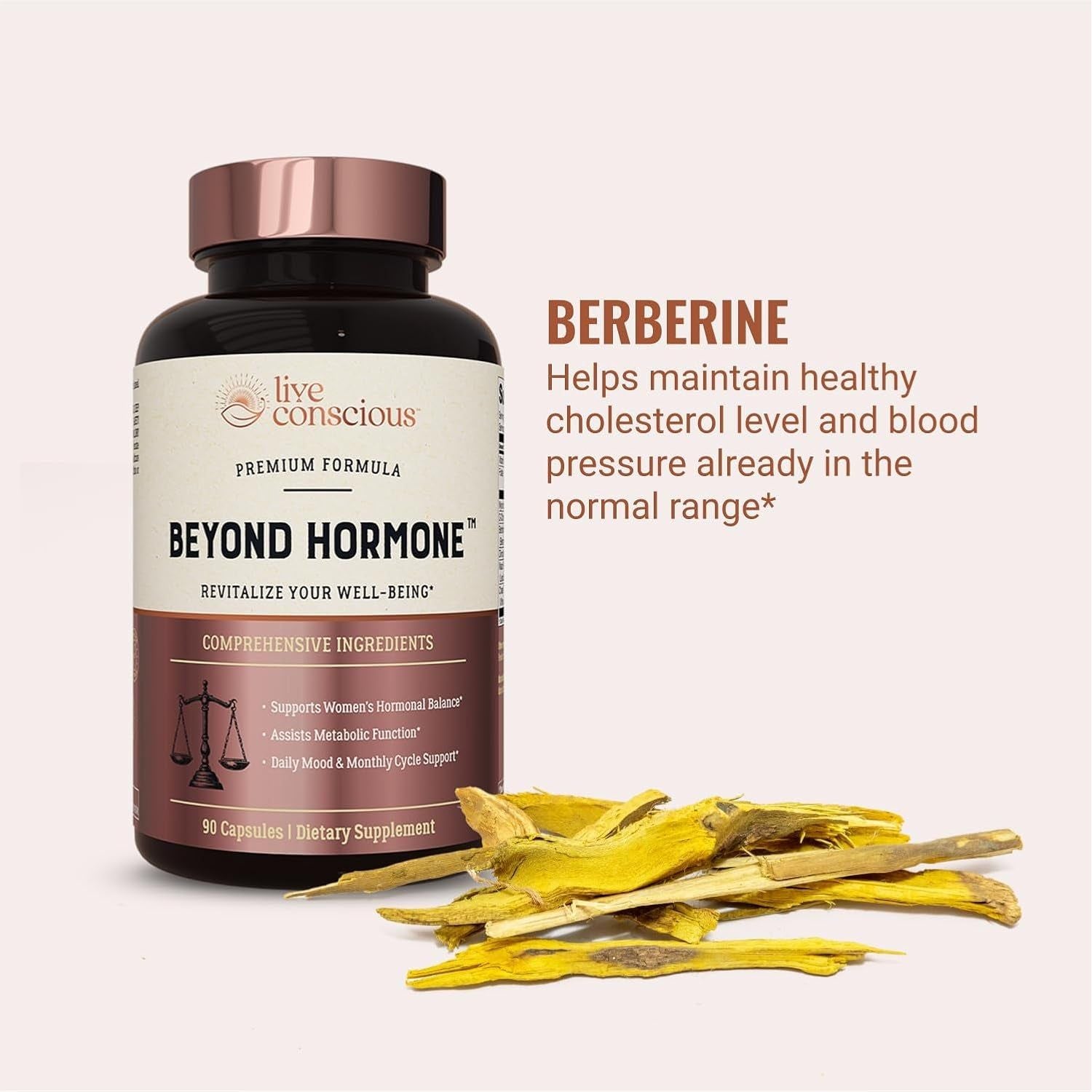 Live Conscious Beyond Hormone – 90 Capsules | Natural Hormonal Balance, Mood & Energy Support for Women