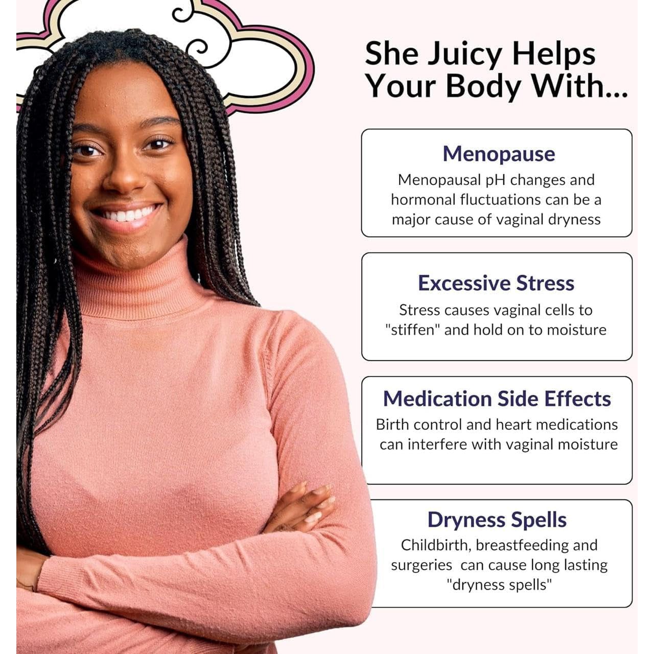 Flower Power ‘She Juicy’ Vaginal Wetness Gummies – 60 Gummies | Natural Feminine Hydration Support