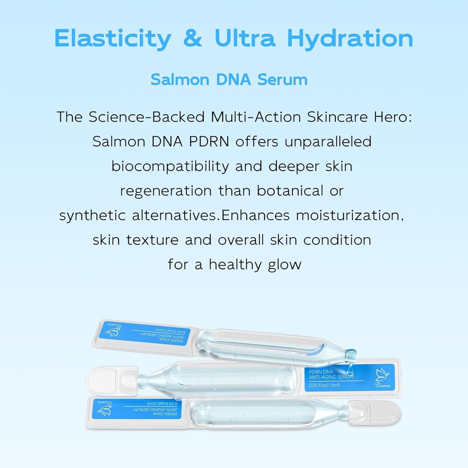Dumie PDRN DNA Anti-Aging Serum – 30 x 1.5ml Capsules | Salmon DNA Repair, Deep Hydration & Radiance Boost