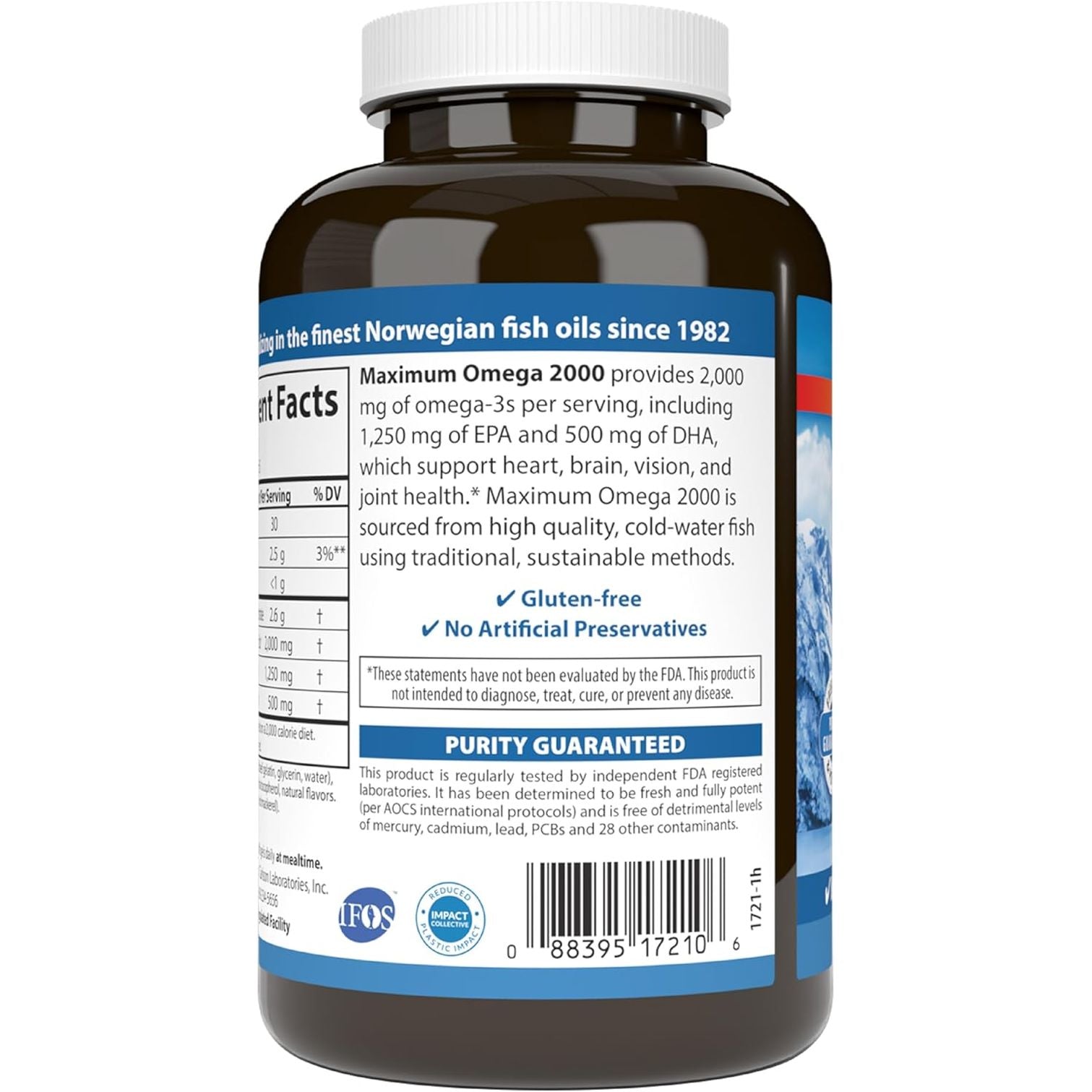 - Maximum Omega 2000, 2000 Mg Omega-3S, Healthy Heart, Brain Function & Vision Support, Lemon, 90 Soft Gels