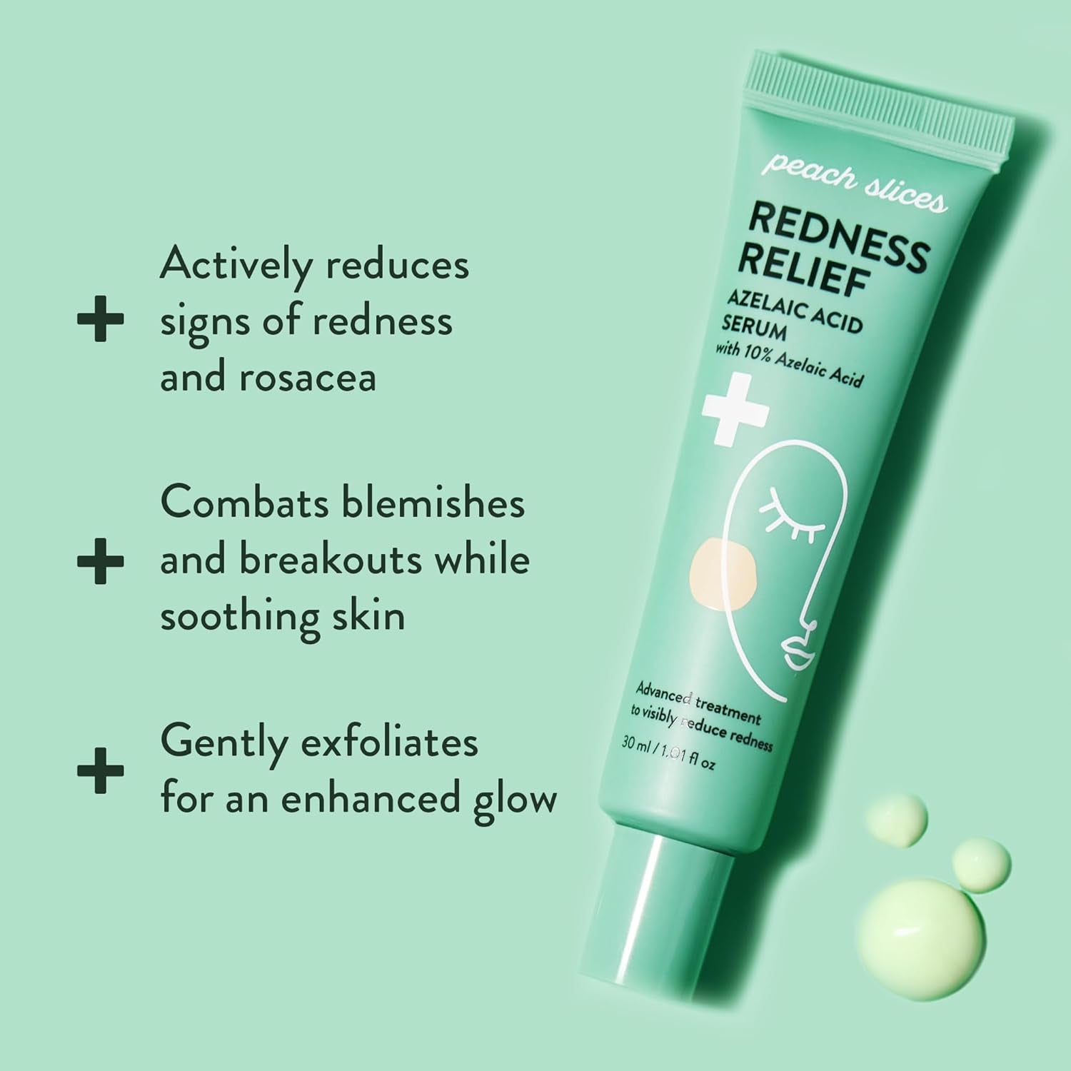 Peach Slices Redness Relief Azelaic Acid Serum – 30ml | Soothing Serum with 10% Azelaic Acid for Redness & Uneven Skin Tone