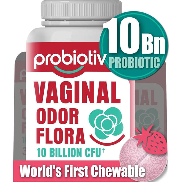 Probiotiv Vaginal Odor Flora – 30 Chewable Tablets | pH Balance & Feminine Health