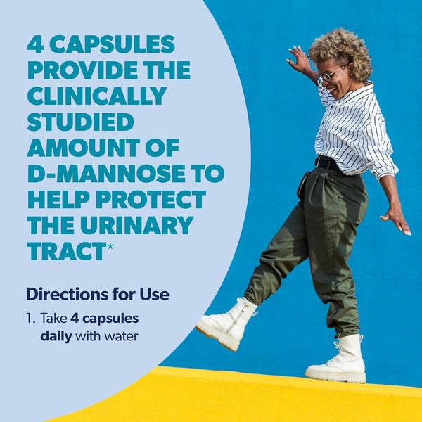 AZO Clinical Strength D-Mannose – 120 Capsules | Daily Support to Cleanse, Flush & Protect the Urinary Tract