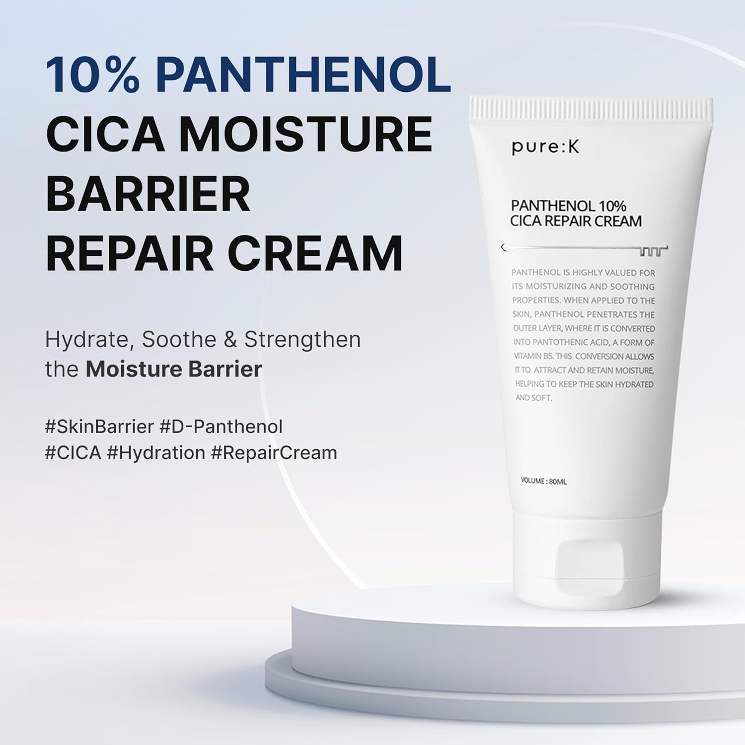 pure:K Panthenol 10% Cica Repair Cream - 80ml