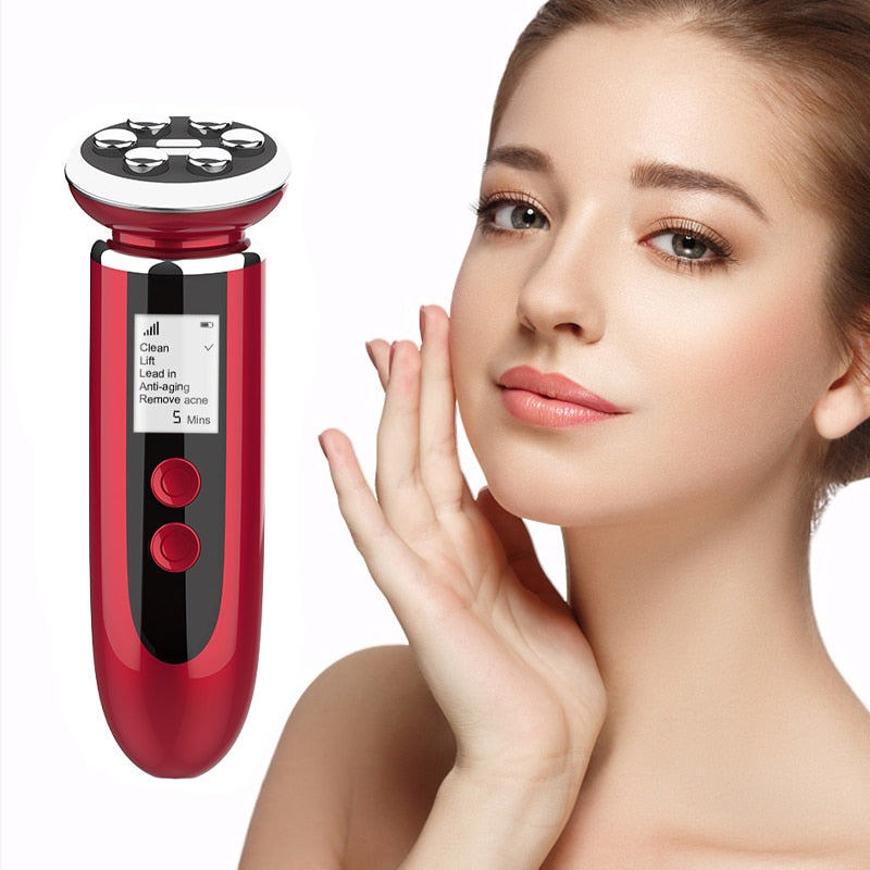 RF Beauty Device Facial Massager - Lift Tighten & Glow