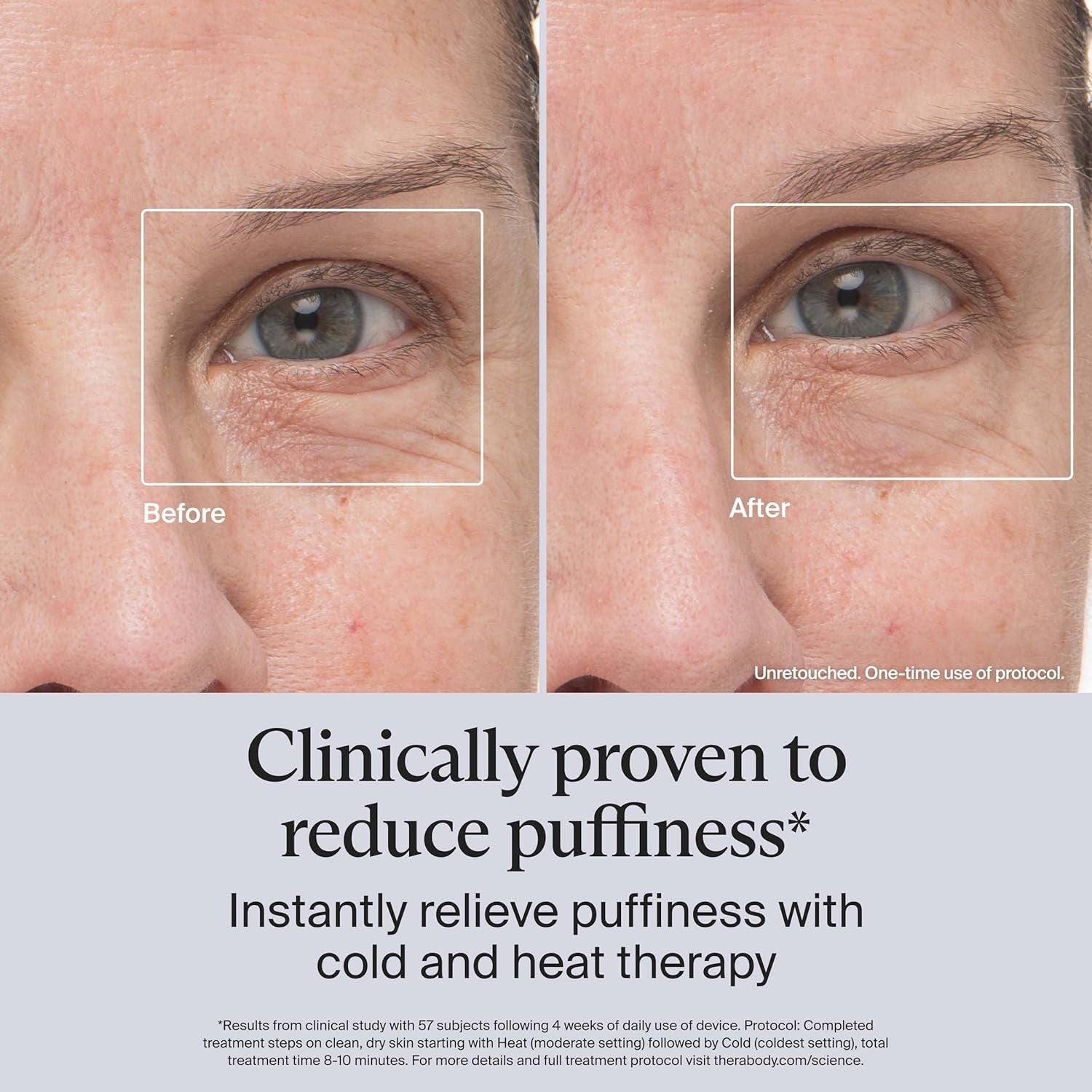 TheraFace Therabody Depuffing Wand (Indigo) – Portable Hot & Cold Therapy for Puffiness & Radiance