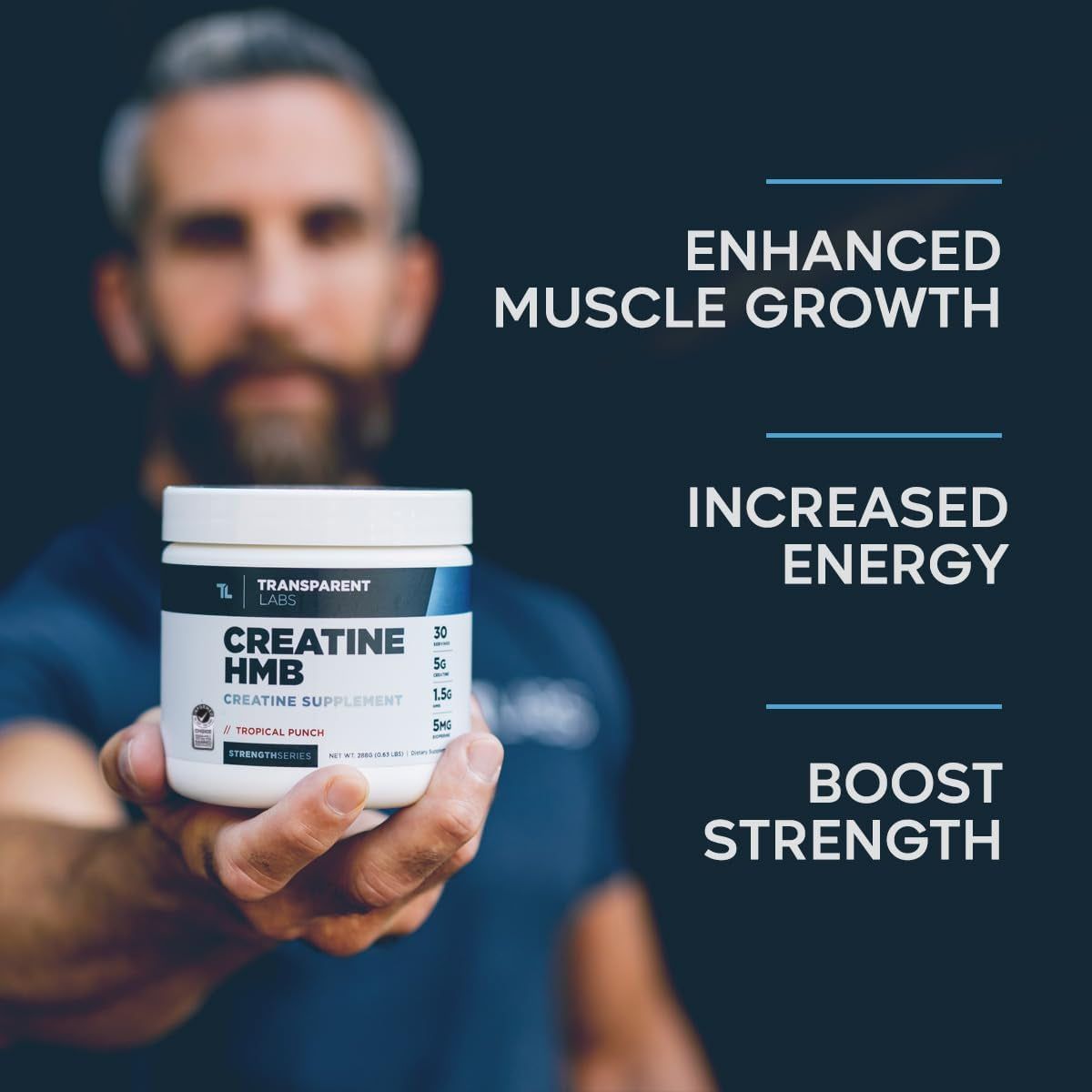 Transparent Labs Creatine HMB Supplement 0.46 lbs 210 g