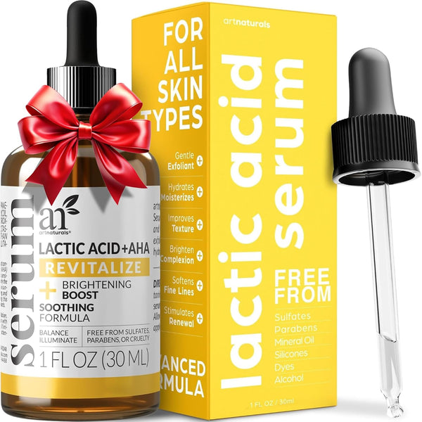 Artnaturals Lactic Acid + AHA Serum – 30ml | Brightening & Hydrating Exfoliant for Dry, Dull Skin