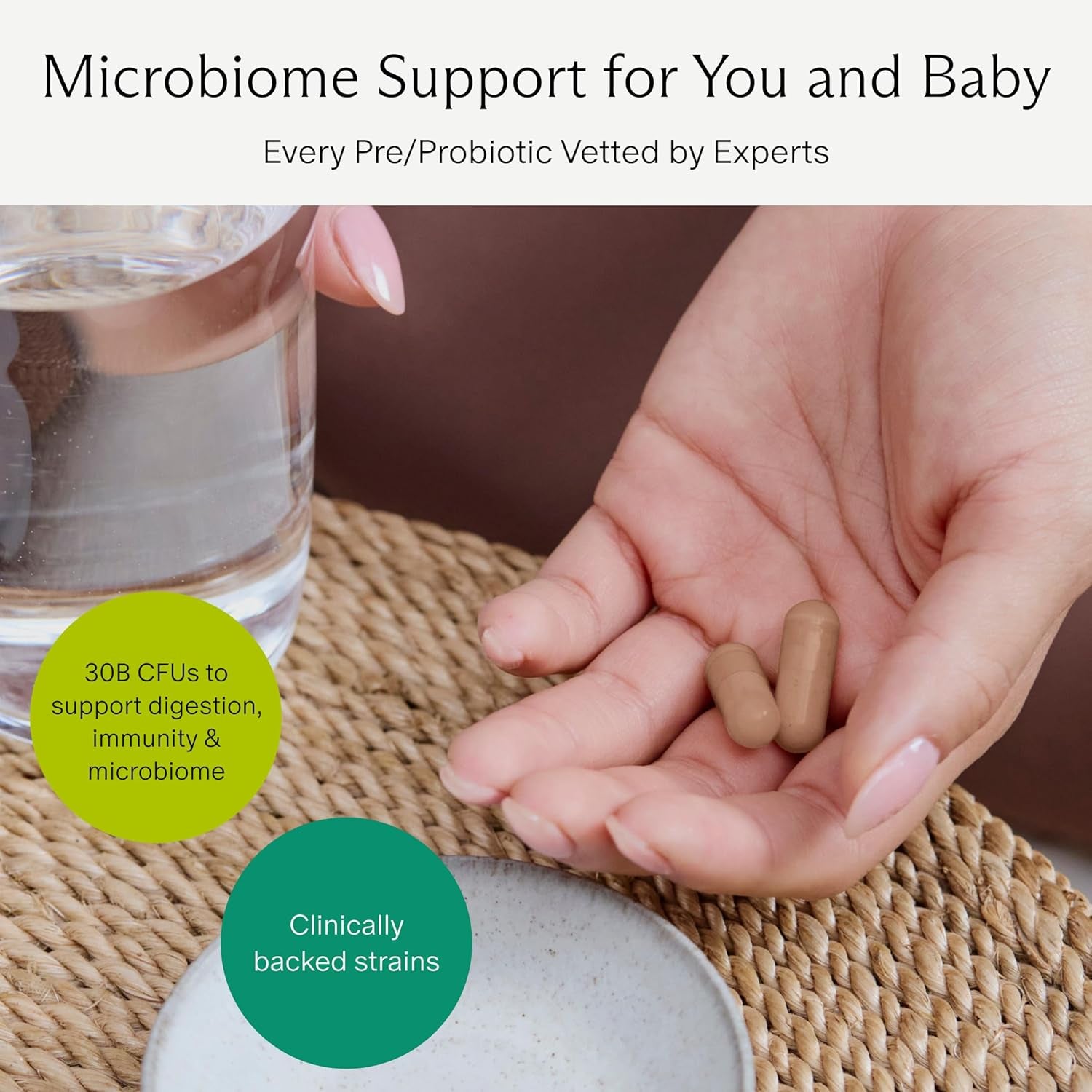 Needed Expertly-Formulated & Tested Prebiotic & Probiotic for Prenatal, Pregnancy, Breastfeeding, & Postpartum | Balance Mood, Boost Immunity, Healthy Microbiome for Mother & Baby | 60 Capsules