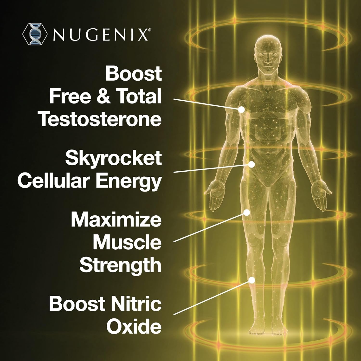 Nugenix Total-T2 Total Testosterone + N.O. Boost Formula - 90 Capsules