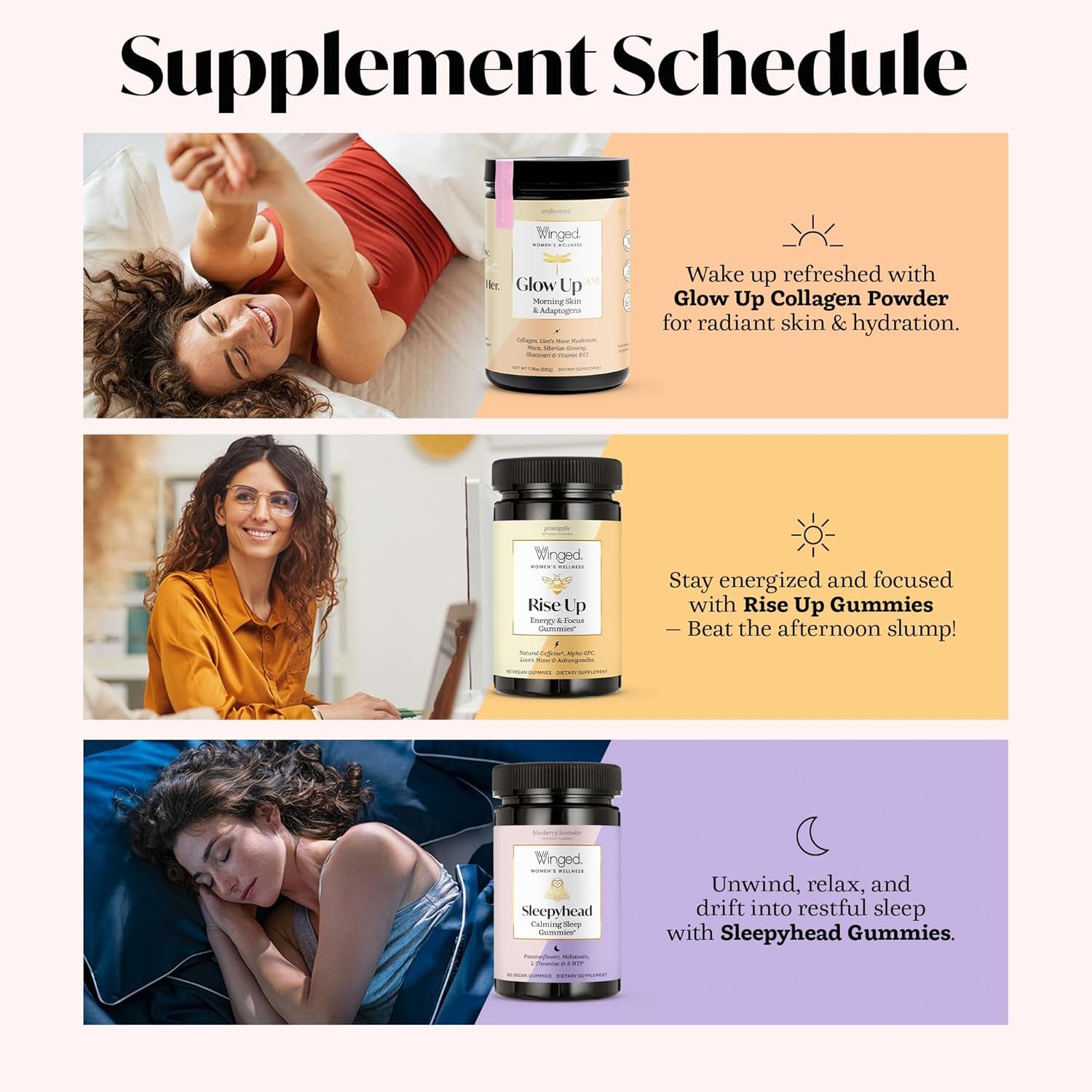 Winged Wellness Sleepyhead Calming Sleep Gummies for Women – 60 Gummies | Blueberry Lavender | Natural Melatonin & Herbal Support for Restful Sleep