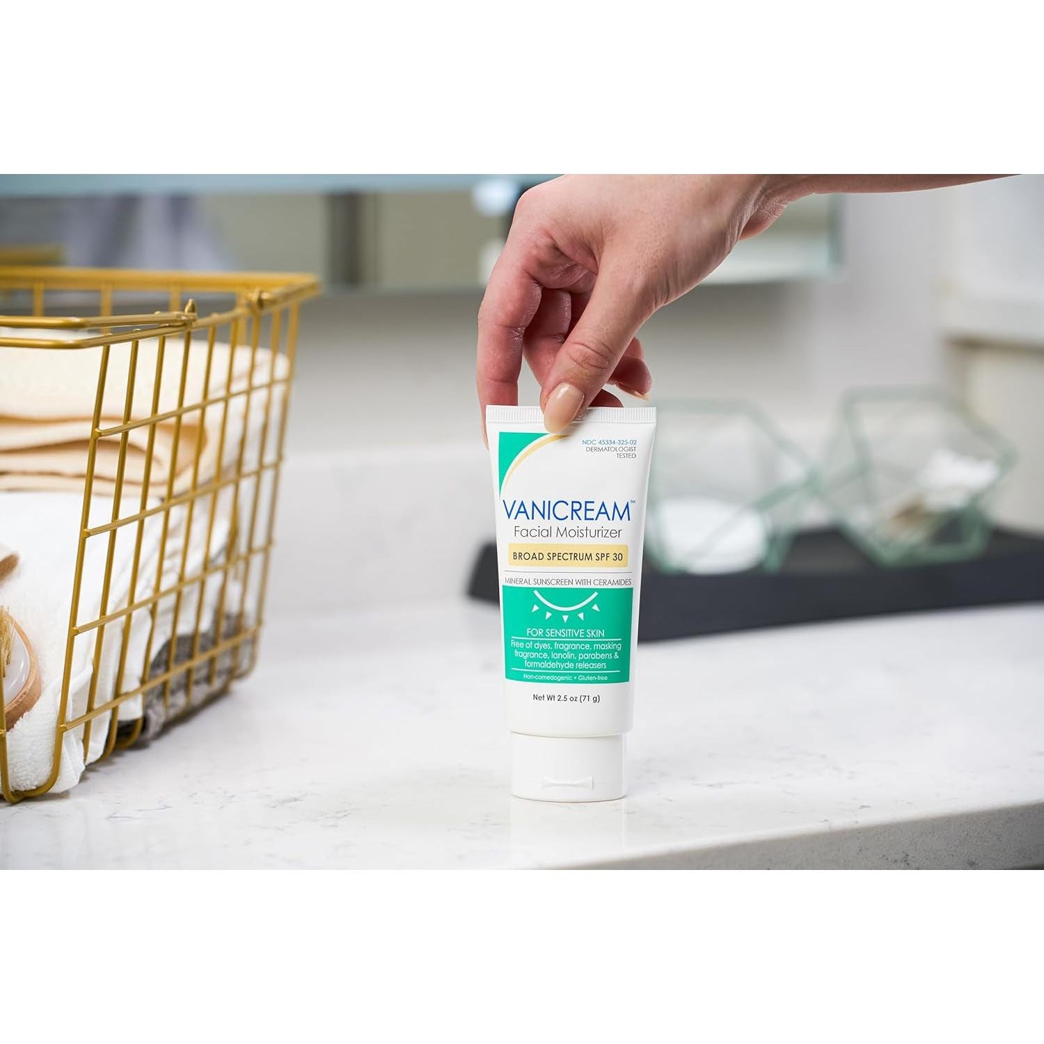 Vanicream Facial Moisturizer with SPF 30 – 71g | Mineral Sunscreen for Sensitive Skin with Ceramides & Zinc Oxide