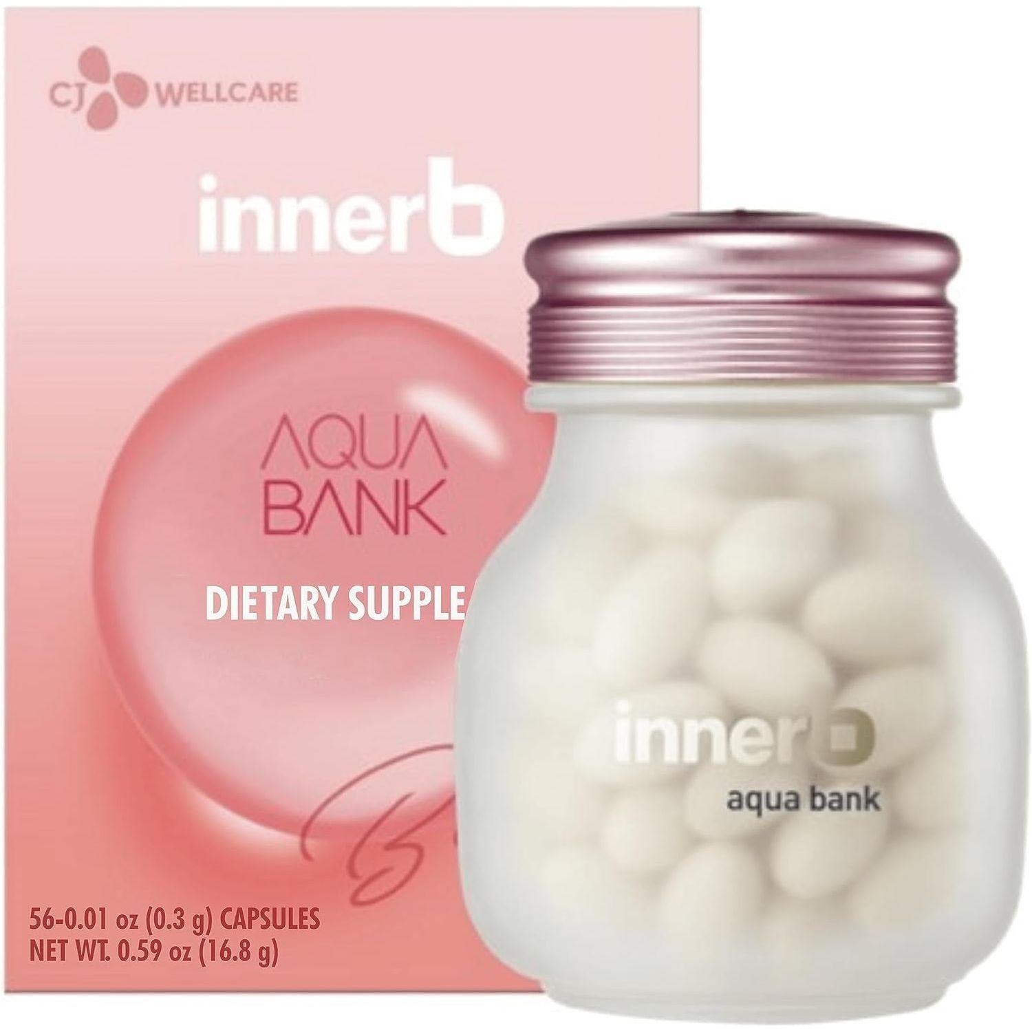 CJ Wellcare Innerb Aqua Bank – 56 Capsules | Deep Hydration & Skin Moisture Retention