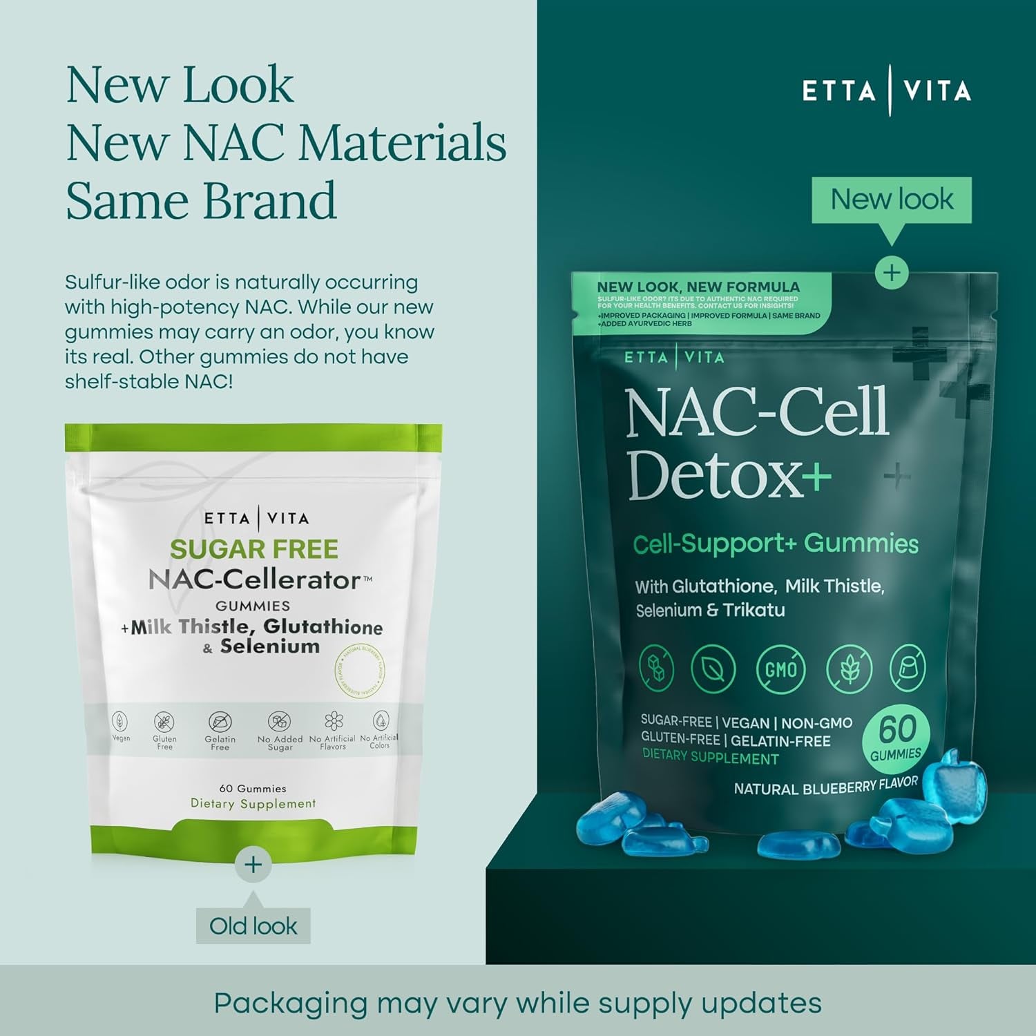 Etta Vita NAC-Cell Detox+ Cell-Support + Gummies - 60 Gummies