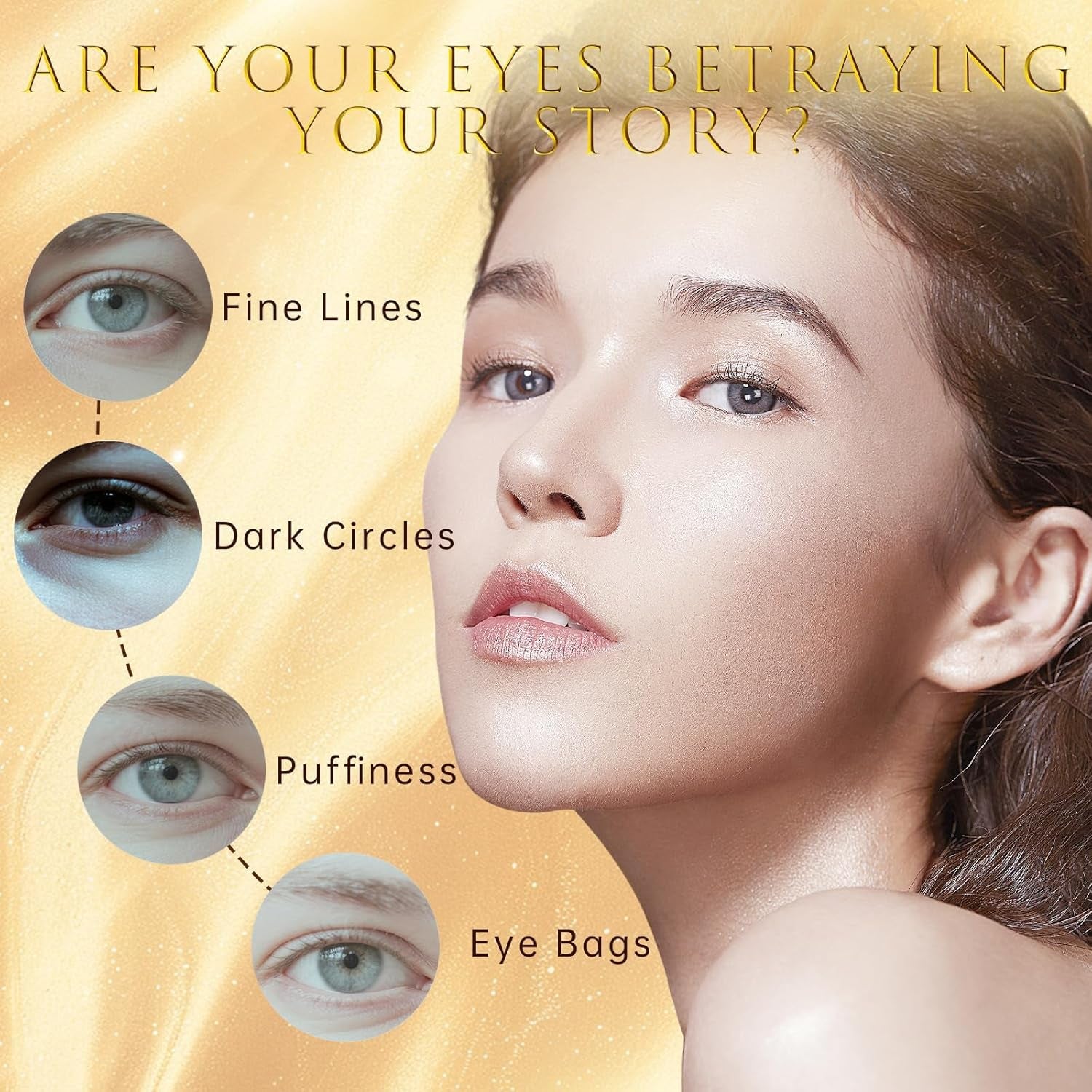 Retinol & Vegan Collagen Eye Serum - Rapid Reduction Serum for Bags, Dark Circles and Wrinkles - Firming & Energizing Eye Treatment - 20Ml