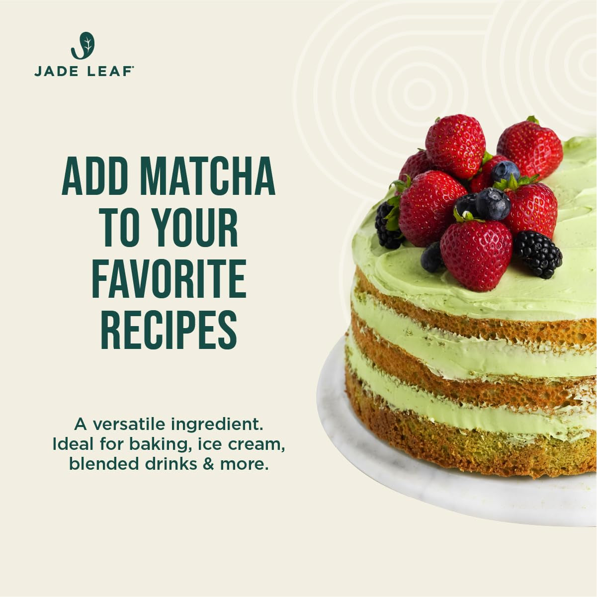 Jade Leaf Matcha Organic Japanese Matcha 100% Pure Ground Green Tea Powder - 100g