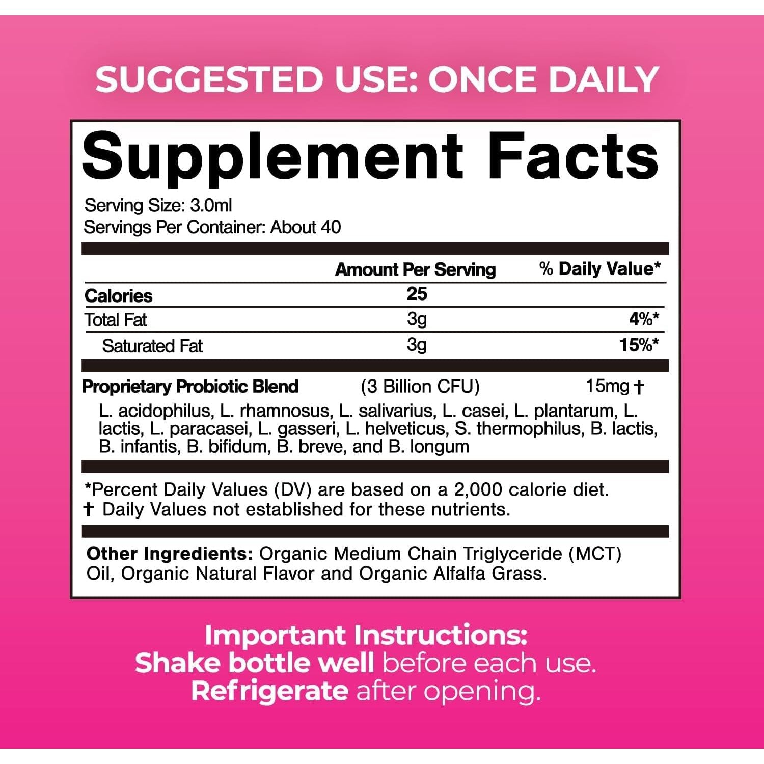 Tropical Oasis Women's Probiotic – 120ml | USDA Organic Liquid Probiotics for Gut & Immune Health