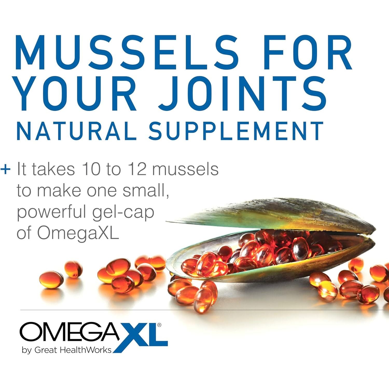 OmegaXL Joint & Muscle Support – 60 Softgels | Advanced Green-Lipped Mussel Omega-3 Complex