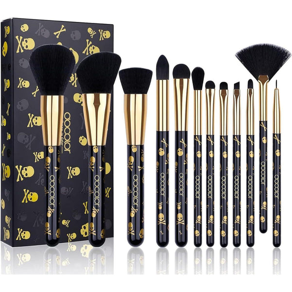 Docolor Makeup Brush Set – 12 Pcs Skull Series