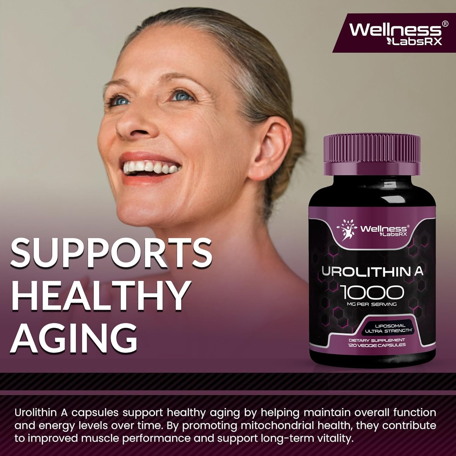 WELLNESS LABSRX Urolithin A 1000MG - 120 Capsules