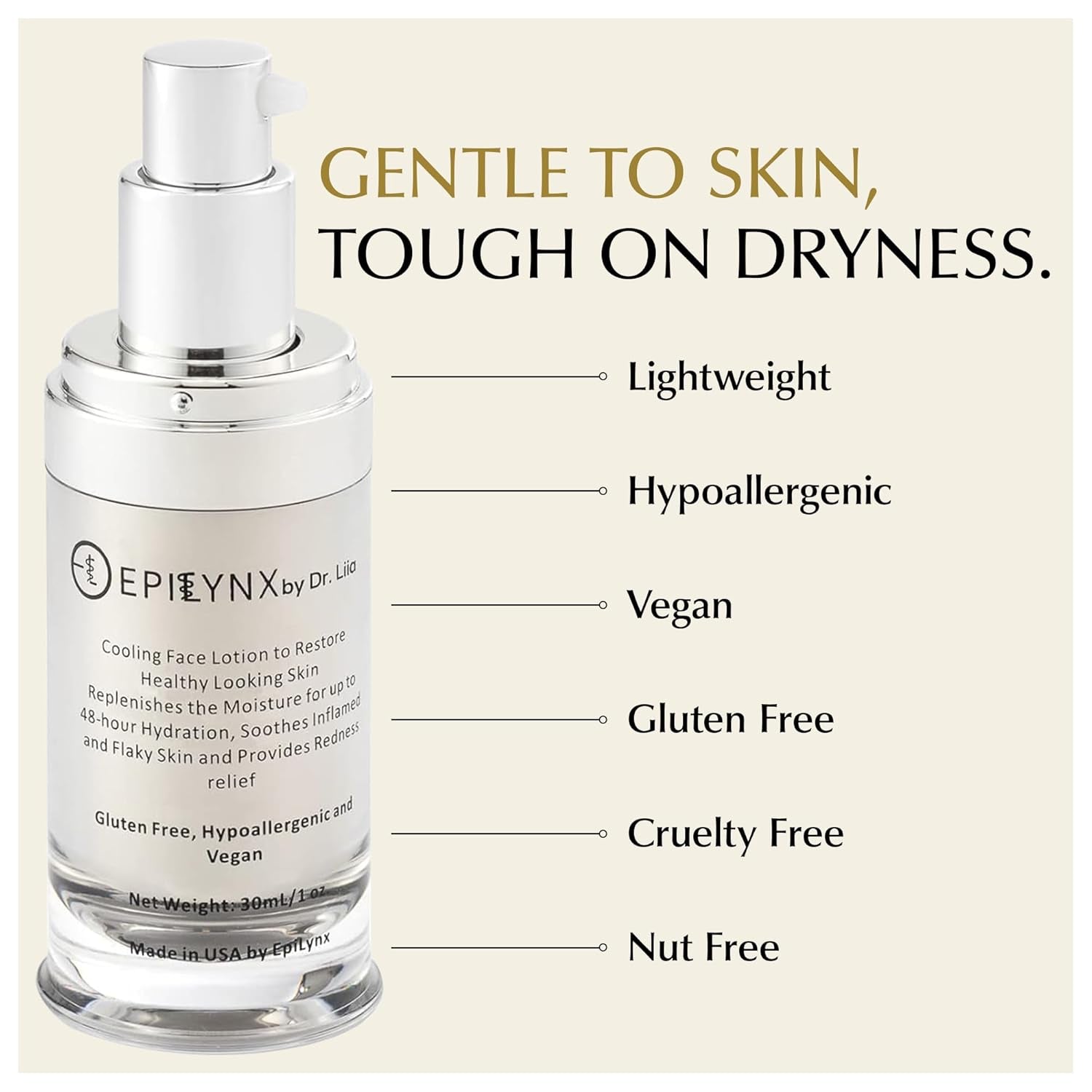 EPILYNX Face Moisturizer Lotion – 30ml | Lightweight, 48-Hour Hydration for Radiant, Sensitive Skin