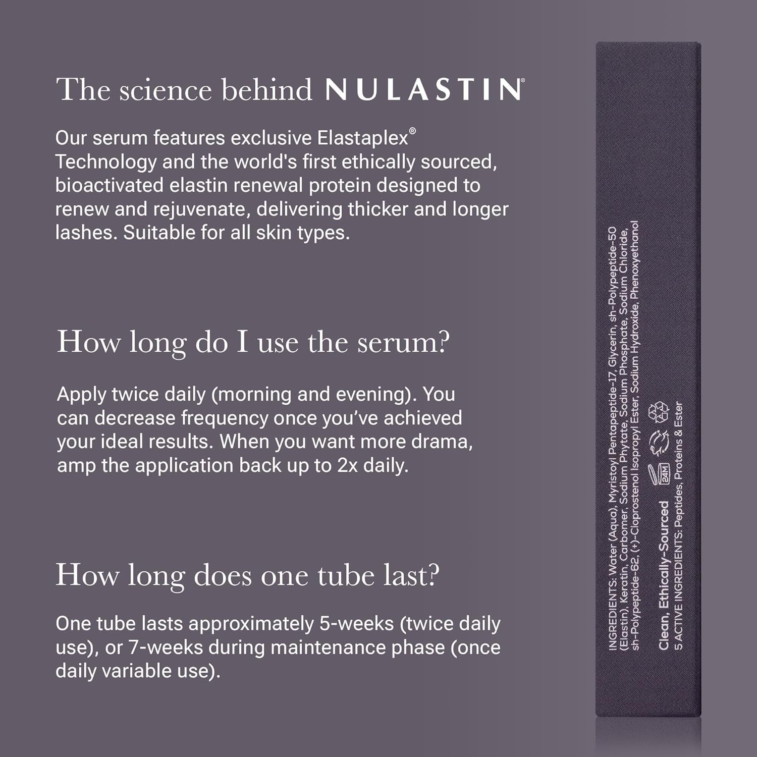 NULASTIN Lash Follicle Fortifying Serum – 3ml | Lash-Enhancing & Strengthening Treatment