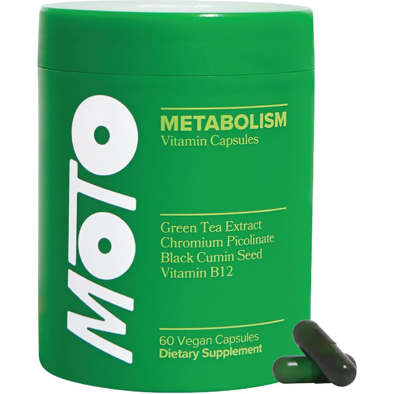 O Positiv MOTO Women's Metabolism Support – 60 Vegan Capsules | Boost Energy, Curb Cravings & Support Healthy Metabolism – 30 Servings