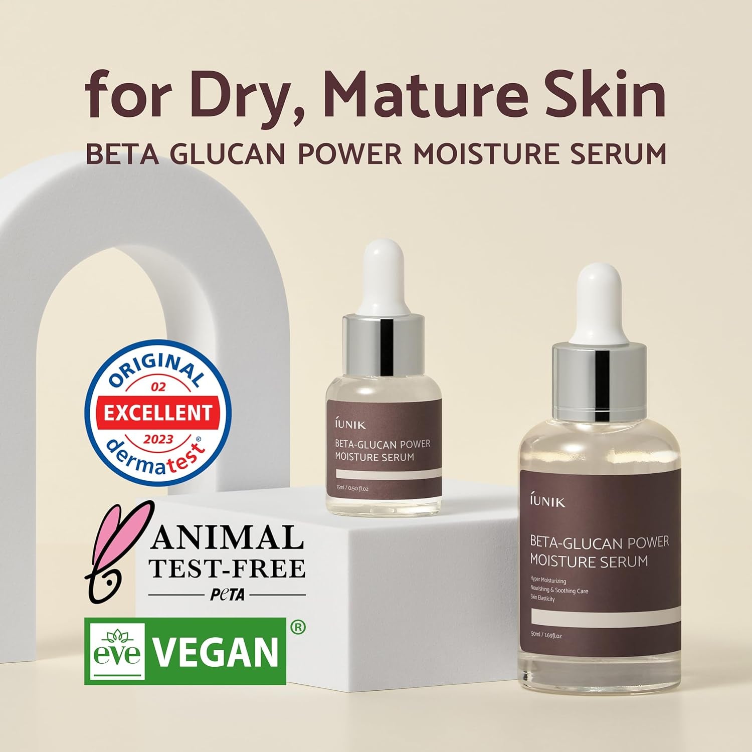 iUNIK Beta-Glucan Power Moisture Serum – 50ml | Ultra-Hydrating Serum for Dry & Sensitive Skin