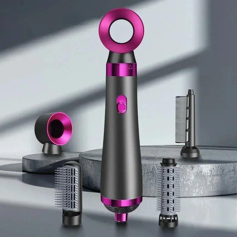 5 - in - 1 Hair Dryer Hot Air Brush Styler and Volumizer - Glam Global UK