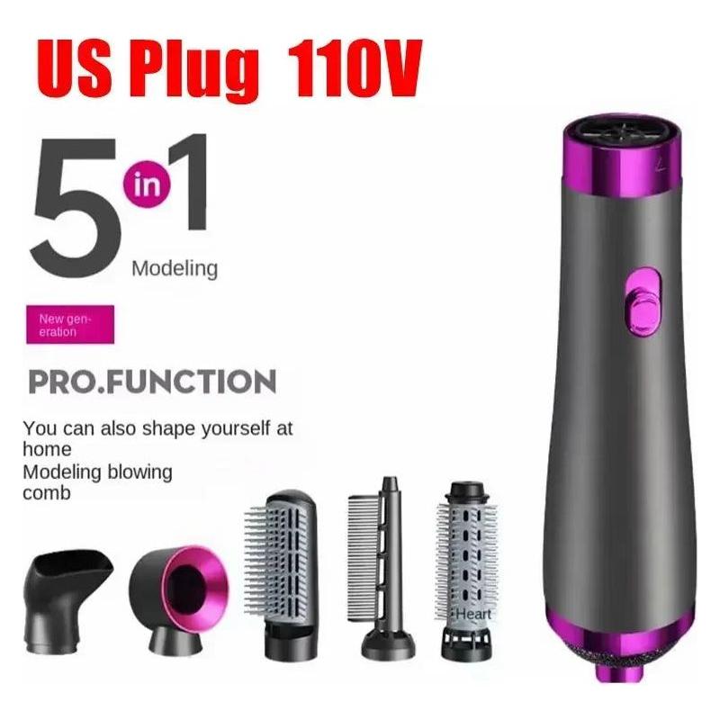 5 - in - 1 Hair Dryer Hot Air Brush Styler and Volumizer - Glam Global UK