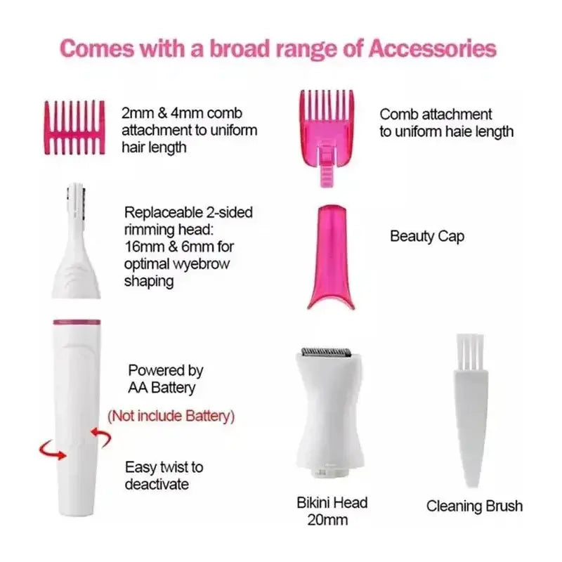 5 - In - 1 Multifunction Hair Removal Combo - Glam Global UK