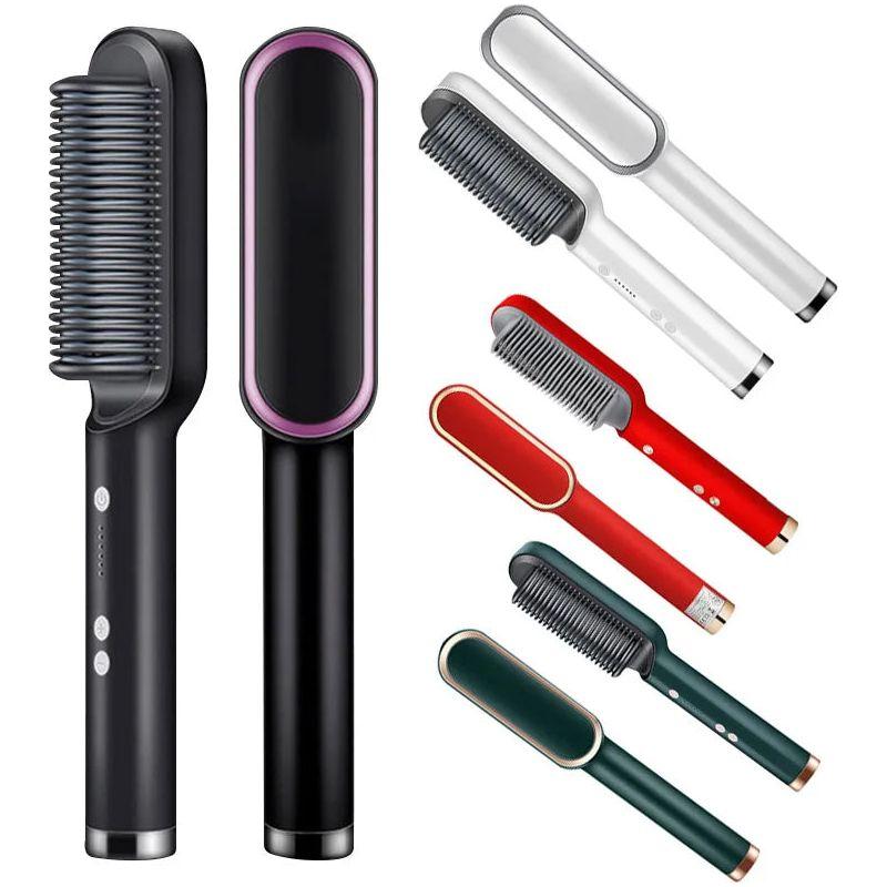 5 - Setting PTC Electric Hair Straightening Brush - Glam Global UK