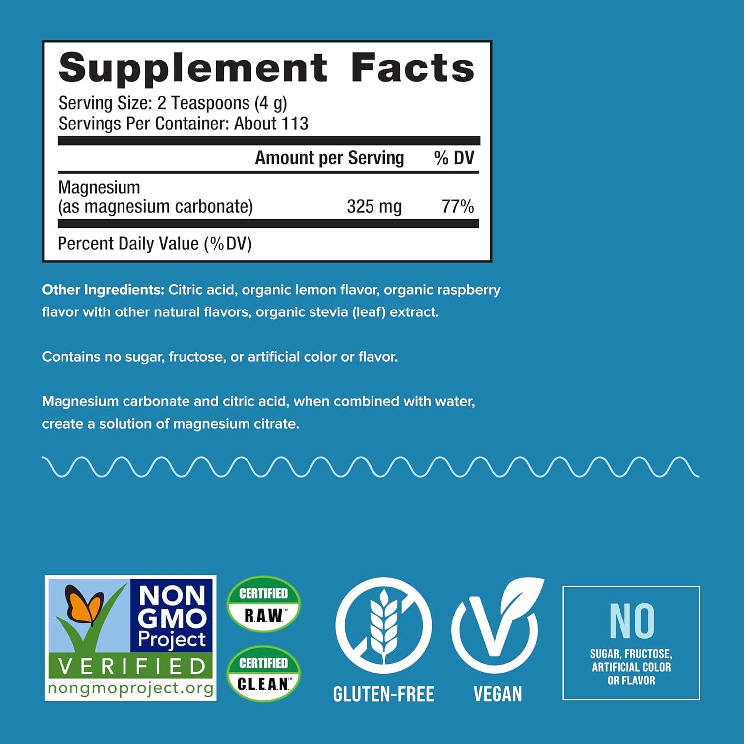 Natural Vitality Calm Magnesium Supplement – 453g (Raspberry-Lemon) | Stress Relief, Relaxation & Sleep Support