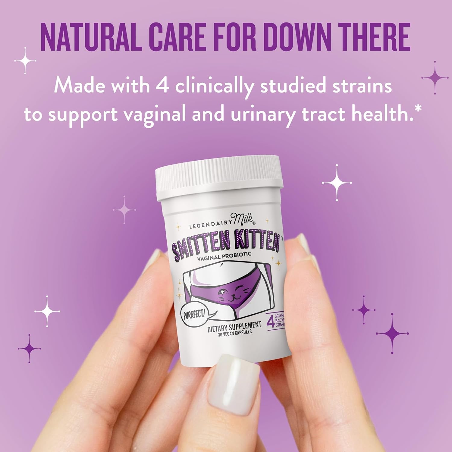 Legendairy Milk Smitten Kitten™ Vaginal Probiotics – 30 Capsules | Feminine Balance, pH & Odor Support
