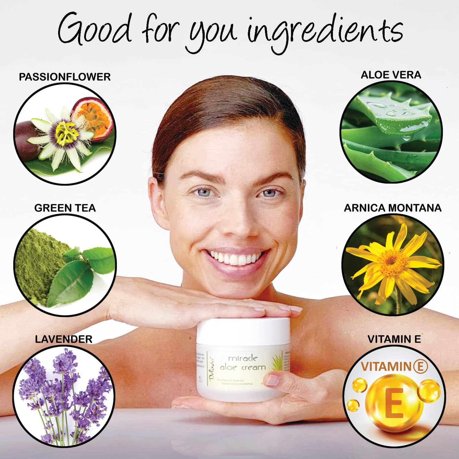 DELÚVIA Miracle Aloe Cream – 237ml | Soothing Aloe Vera Moisturizer for Face & Body
