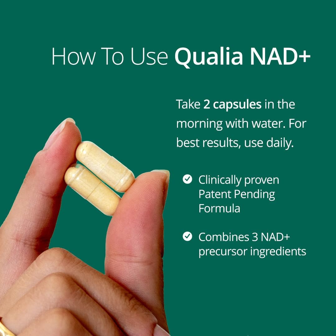 NEUROHACKER COLLECTIVE Qualia NAD+ Optimized Aging – 56 Capsules | Clinically Proven NAD+ Booster for Energy & Longevity