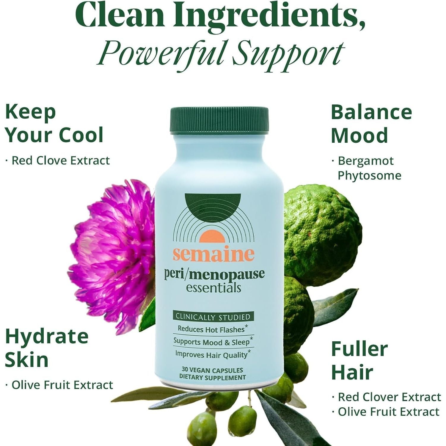 Semaine Peri/Menopause Essentials – 30 Capsules | Natural Hormone & Menopause Support