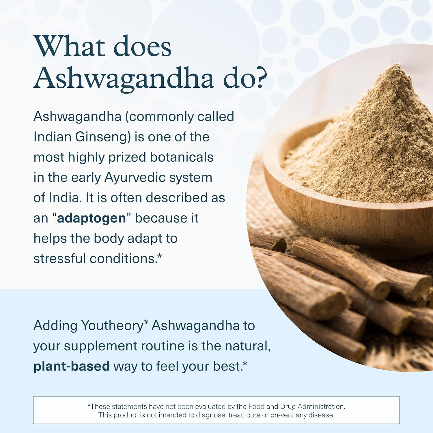 Youtheory Ashwagandha Stress Support Supplement – 60 Vegetarian Capsules | Adaptogen for Stress, Mood & Cortisol Balance