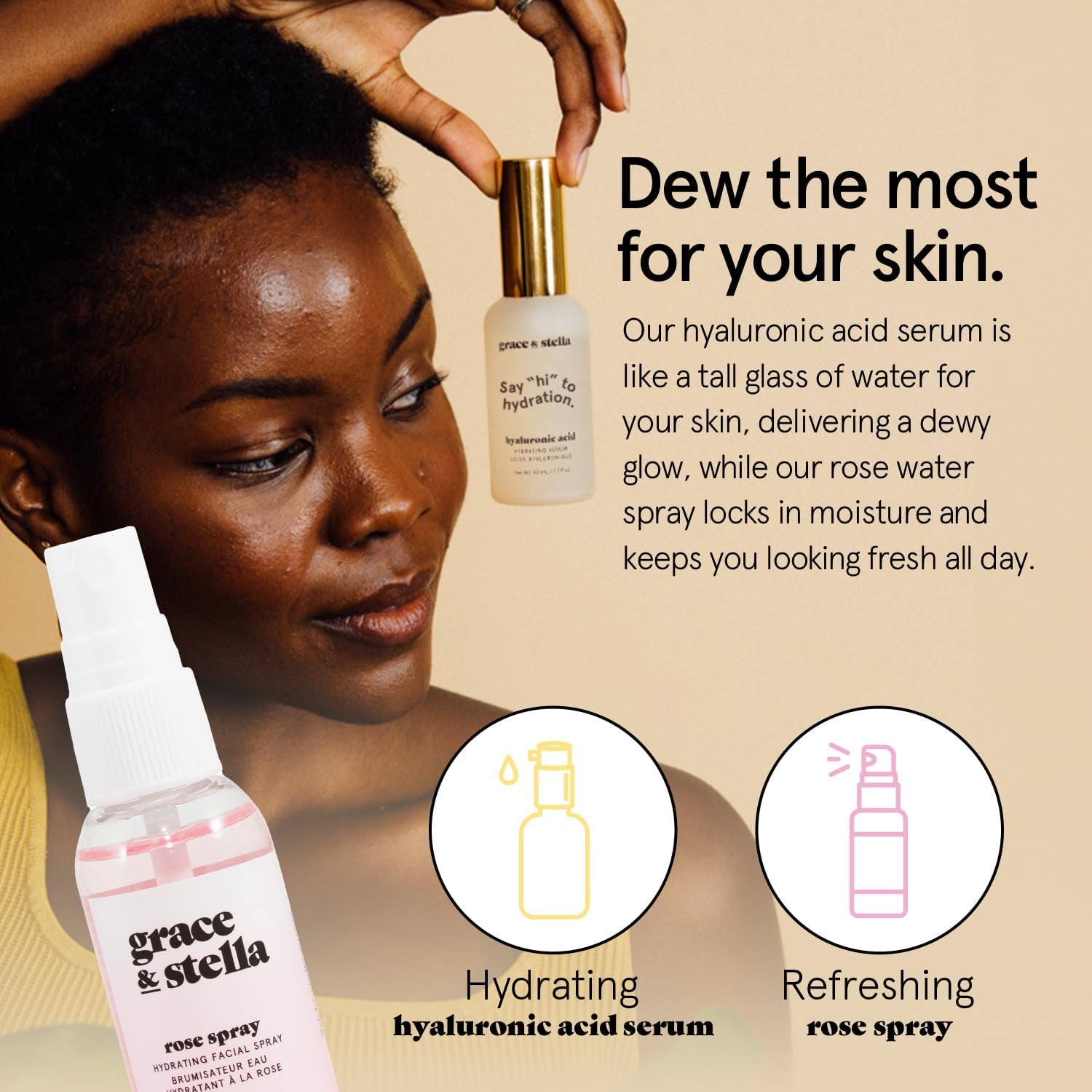 grace & stella The Dream Team Collection – 6-Piece Award-Winning Skincare Gift Set | Hydrating, Brightening & Revitalizing
