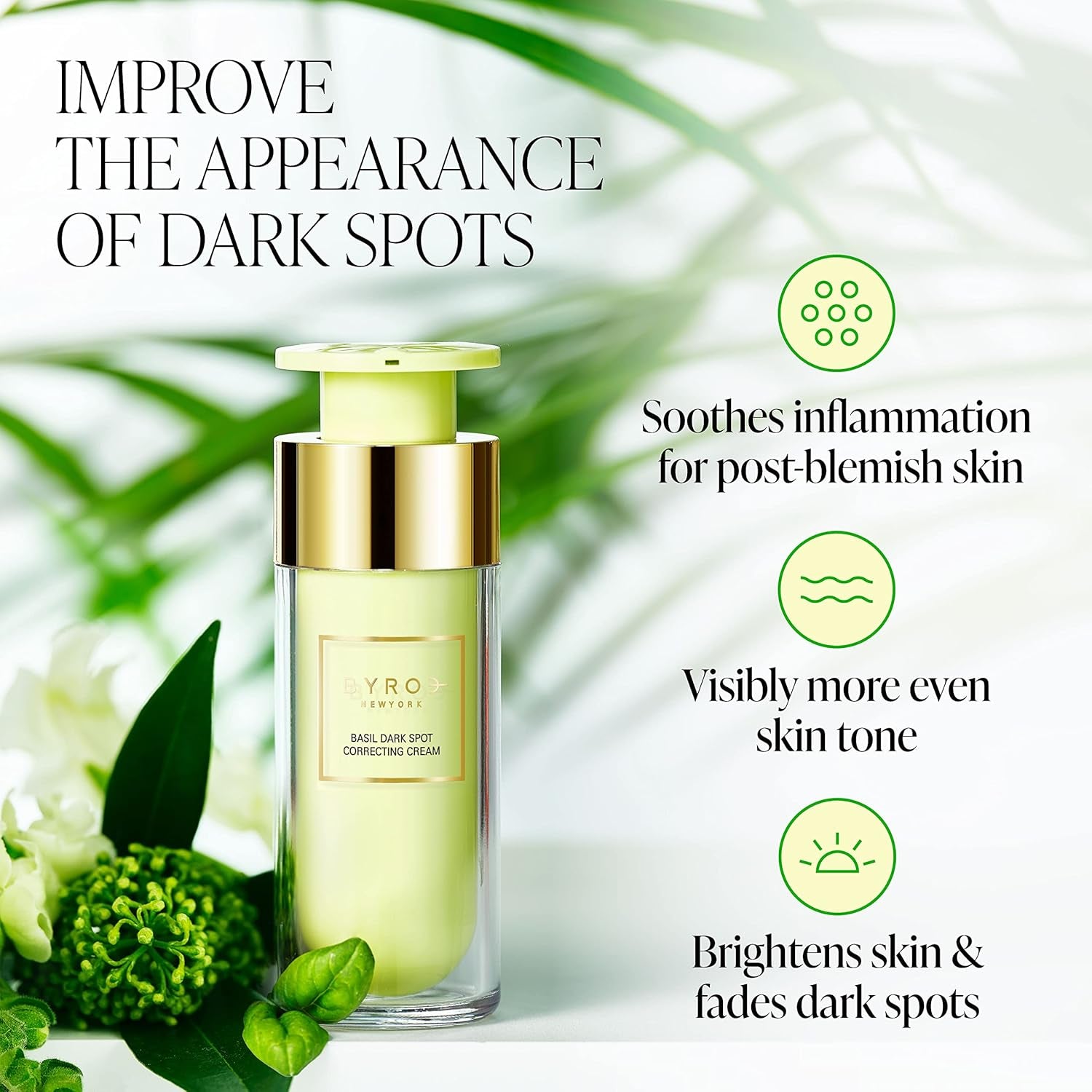 BYROE Basil Dark Spot Correcting Cream – 30ml | Dark Spot Fading, Calming & Hydrating