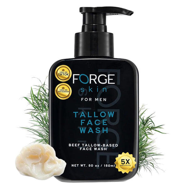 Forge Skin Tallow Face Wash – 150ml | Hydrating, Anti-Aging Cleanser for Men with Grass-Fed Tallow
