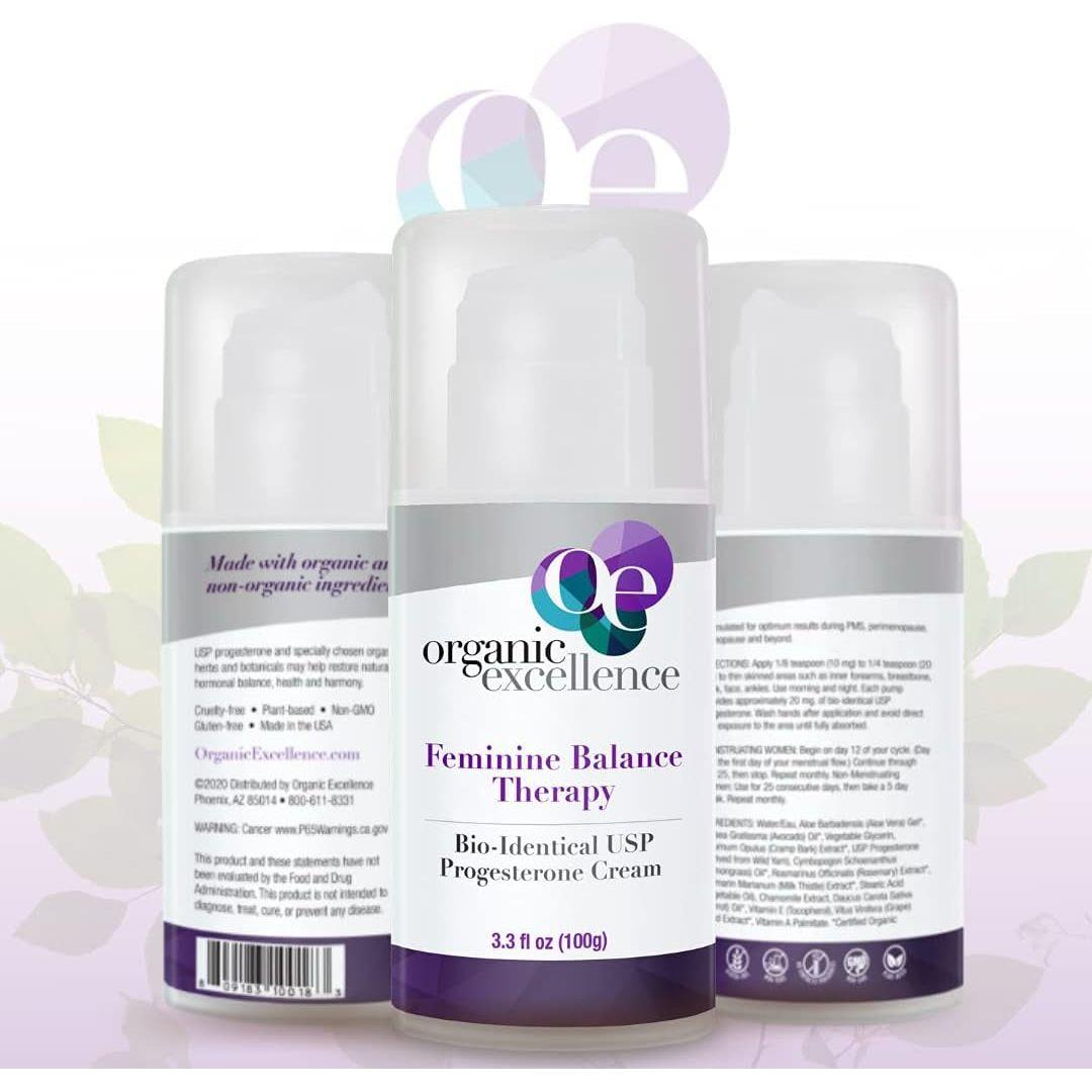 Organic Wild Yam Cream for Hormone Balance, Wild Yam Natural Bio-Identical Progesterone Cream for Women, for PMS, Perimenopause, Menopause, 3.3 Fl Oz / 100G