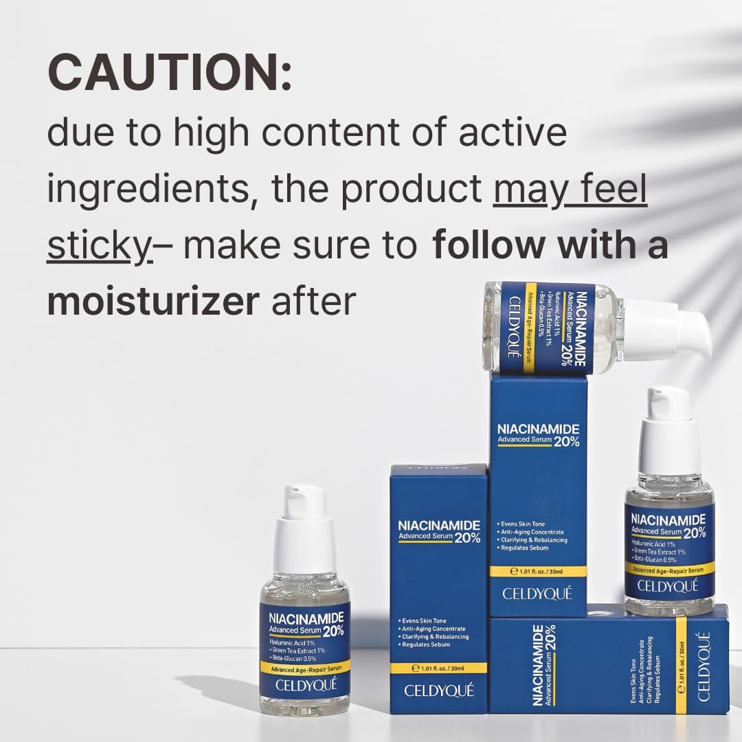 CELDYQUE Niacinamide 20% Advanced Serum – 30ml | Pore-Refining, Brightening & Anti-Aging Treatment