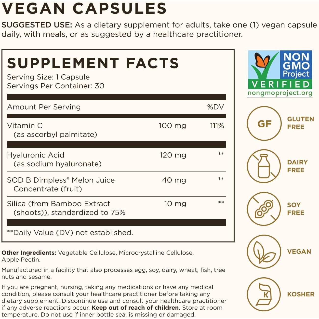 Solgar Age-Defying Nutrition Cellulite Fighter – 30 Capsules | French Melon + Hyaluronic Acid for Firm, Smooth Skin