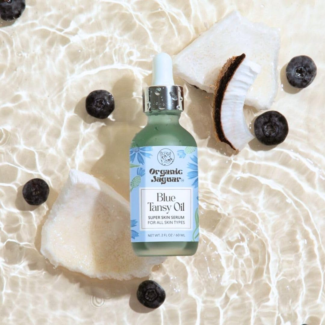 Blue Tansy Super Skin Face Serum, Night Moisturizer, Facial Oil with Jojoba Oil and Hydrating Ingredients to Support Healthy Aging and Help Reduce Wrinkles, All Skin Types, 2 Fl Oz