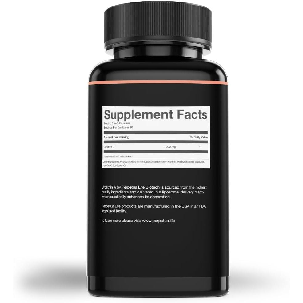 PERPETUA.LIFE Urolithin-A Liposomal, 1000Mg - 60 Capsules