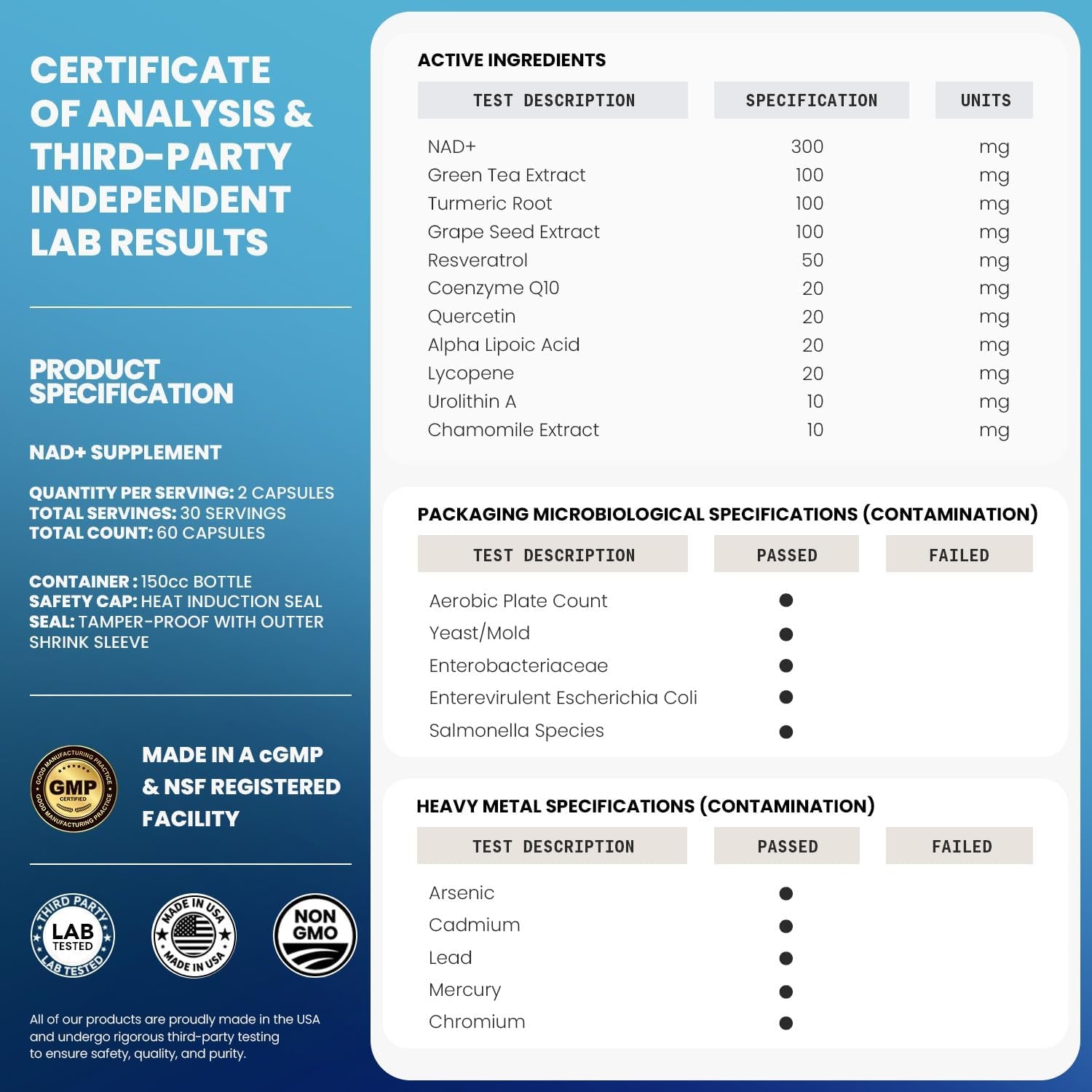 Liposomal NAD+ Supplement Extra Strength | Urolithin A, Resveratrol, Coq10 - Women & Men - ALA, Green Tea, Quercetin, Lycopene | High Purity, Energy & Regeneration - Made in USA – 60Ct