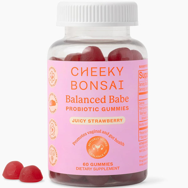 Cheeky Bonsai Balanced Babe Probiotic Gummies – 60 Gummies | Supports Vaginal, Digestive & Urinary Tract Health