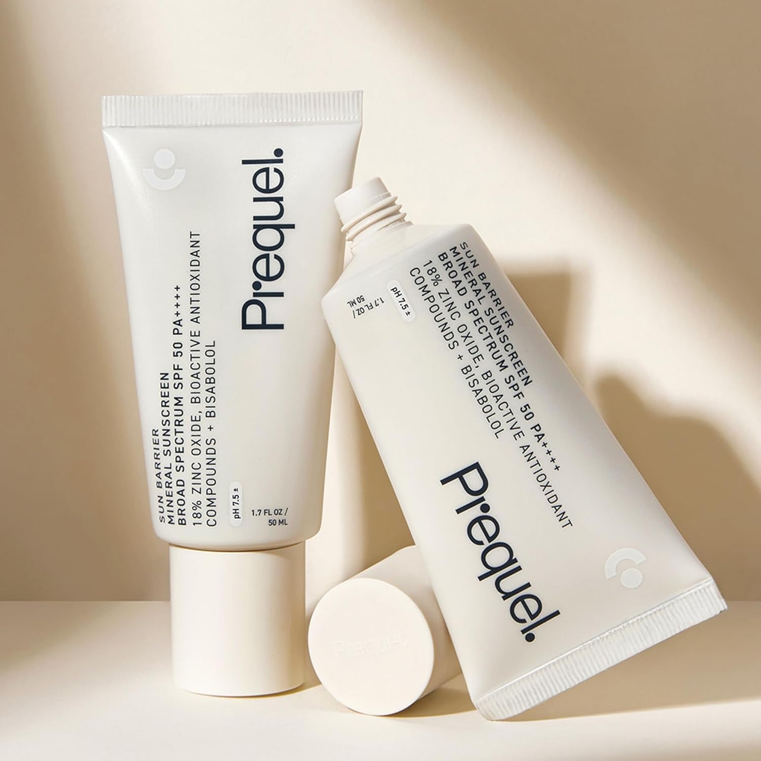 Prequel Sun Barrier Mineral Sunscreen Broad Spectrum SPF 50 PA++++ – 50ml | Lightweight, Soothing UVA/UVB Protection for Sensitive Skin