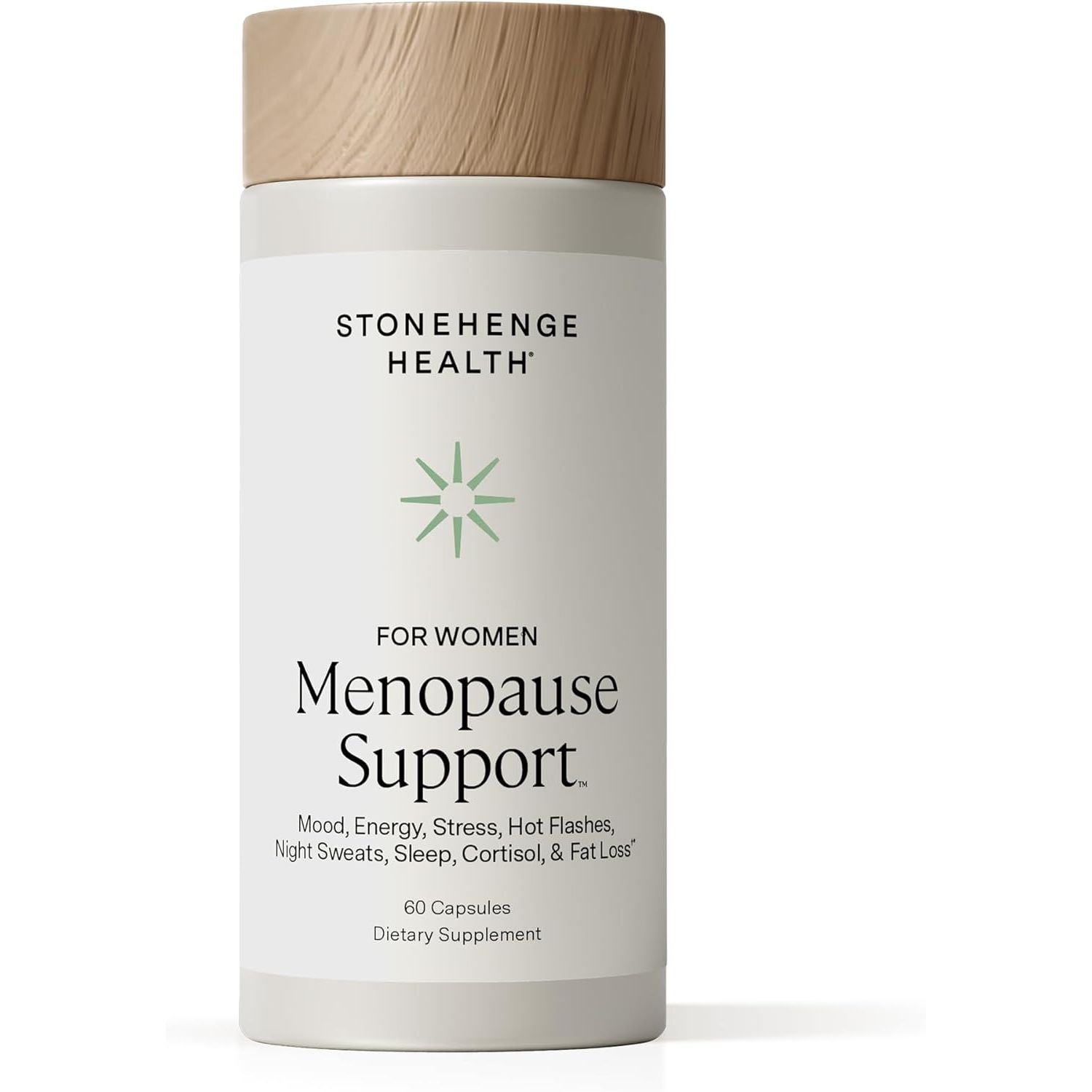 for Women Menopause Support for Peri + Menopause + Post - Mood, Energy, Stress, Hot Flashes, Night Sweats, Sleep & Cortisol, Chromax Chromium, Vitamin D3, KSM-66 Ashwagandha Extract